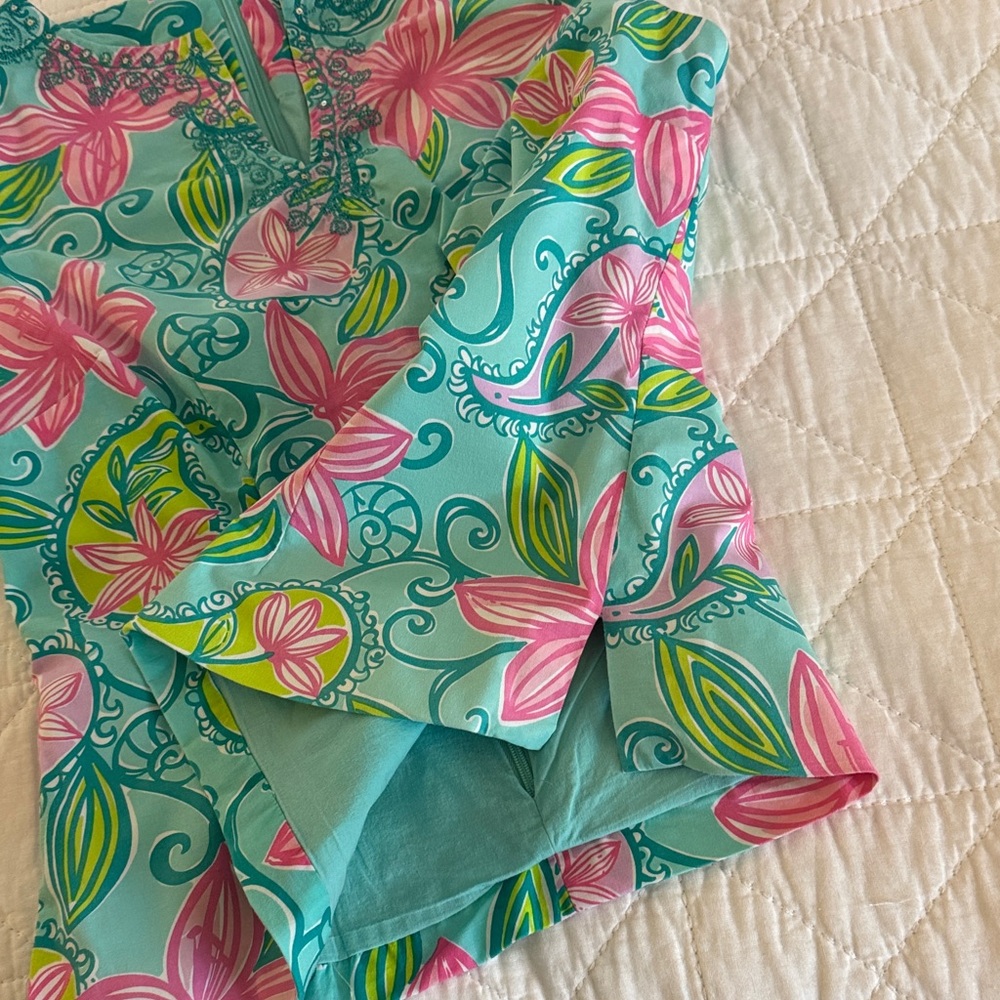 Lilly Pulitzer Pink and Green Swirl Top - Picture 4 of 7